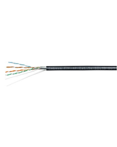 FTP-4P-Cat.5e-SOLID-OUT-PE-UV-100 (11792c-5). Кабель «витая пара» (LAN) для структурированных систем связи. CABEUS в Якутске