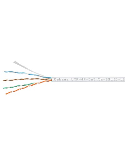 UTP-4P-Cat.5e-SOLID-LSZH-WH (9782c). Кабель «витая пара» (LAN) для структурированных систем связи. CABEUS в Якутске