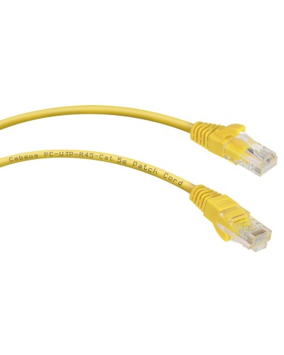 PC-UTP-RJ45-Cat.5e-0.5m-YL (7666c), желтый. Патч-корд медный. CABEUS в Якутске