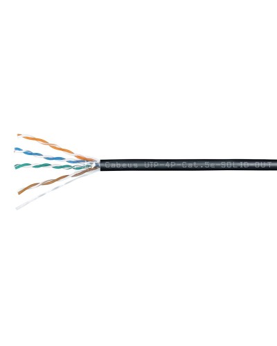 UTP-4P-Cat.5e-SOLID-OUT-LSZH-UV (7172c). Кабель «витая пара» (LAN) для структурированных систем связи. CABEUS в Якутске