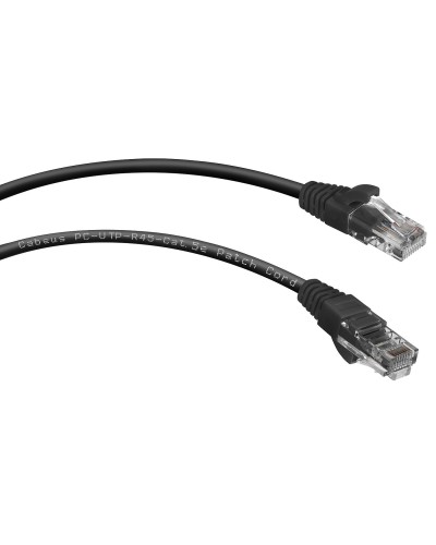 PC-UTP-RJ45-Cat.5e-0.5m-BK (7671c), чёрный. Патч-корд медный. CABEUS в Якутске