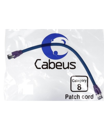 PC-SSTP-RJ45-Cat.8-1m-LSZH (9701c), серый. Патч-корд медный. CABEUS в Якутске