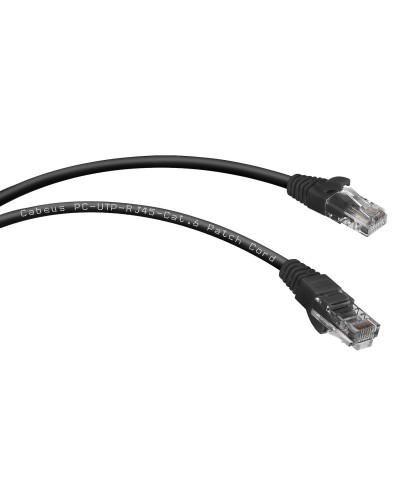 PC-UTP-RJ45-Cat.6-2m-BK (8665c), чёрный. Патч-корд медный. CABEUS в Якутске