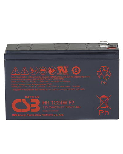 CSB HR 1224W F2 F1. Аккумулятор герметичный свинцово-кислотный. CSB в Якутске