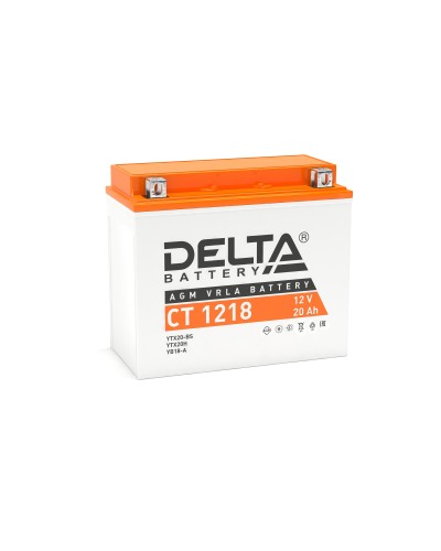 Delta CT 1218. Аккумулятор герметичный свинцово-кислотный стартерный. Delta в Якутске