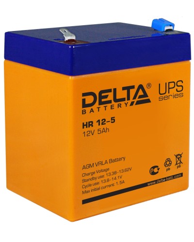 Delta HR 12-5. Аккумулятор герметичный свинцово-кислотный. Delta в Якутске