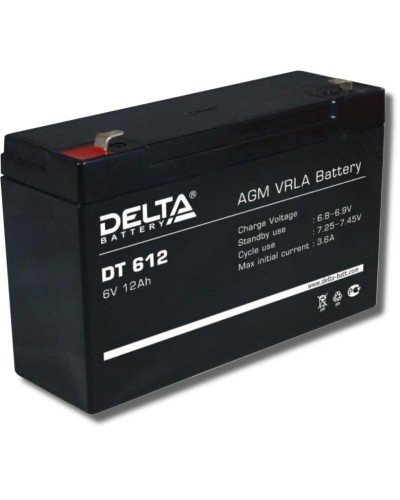 Delta DT 612. Аккумулятор герметичный свинцово-кислотный. Delta в Якутске