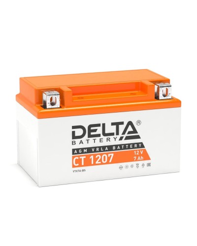 Delta CT 1207. Аккумулятор герметичный свинцово-кислотный стартерный. Delta в Якутске