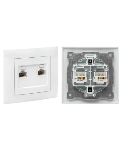 Валенсия розетка комп RJ-45 2-местная (EWK02-035-10). Розетка комп RJ-45 2-местная. EKF в Якутске
