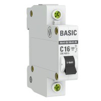 Автоматический выключатель 1P 16А (C) 4,5кА ВА 47-29 Basic (mcb4729-1-16C). Автоматический выключатель. EKF