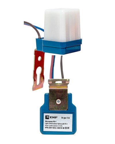 Фотореле PS-1 6А 1200Вт IP44 (fr-ps-1-6). Фотореле. EKF в Якутске