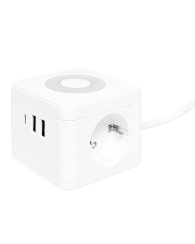 Удлинитель Куб 2 гнезда 2USB 2,4А+Type C + Ночник 1,3 метра 1мм2. Удлинитель Куб. EKF в Якутске