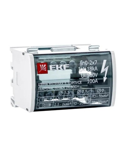Шина нулевая в корпусе 2х7 (sn0-2х7). Шина нулевая в корпусе. EKF в Якутске