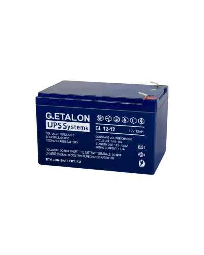 G.ETALON GL 12-12. Аккумулятор герметичный свинцово-кислотный. ETALON в Якутске