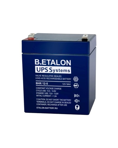 B.ETALON BHR 12-5. Аккумулятор герметичный свинцово-кислотный. ETALON в Якутске