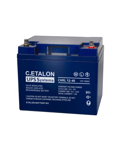 C.ETALON CHRL 12-40. Аккумулятор герметичный свинцово-кислотный. ETALON в Якутске