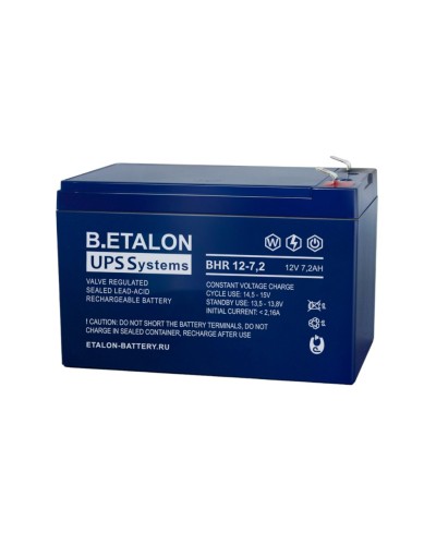 B.ETALON BHR 12-7,2. Аккумулятор герметичный свинцово-кислотный. ETALON в Якутске