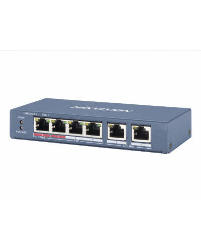 DS-3E0106P-E/M. Коммутатор с питанием POE. Hikvision в Якутске