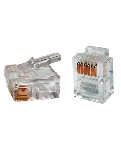 PLUG-6P6C-P-C2-100 (100 шт). Разъем RJ-12. Hyperline в Якутске