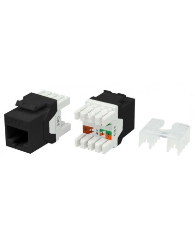 KJ8-8P8C-C6-180-BK. Вставка Keystone Jack RJ-45. Hyperline в Якутске