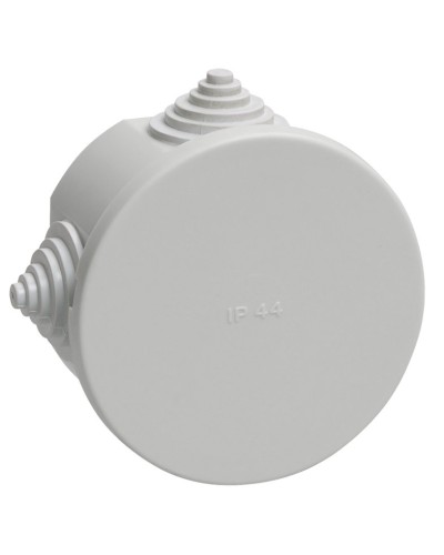 Коробка распаячная КМ41237 D75х40 открытой проводки IP44 4 гермоввода серая (UKO11-075-040-000-K41-44). Коробка распаячная безгалогенная (HF). IEK в Якутске