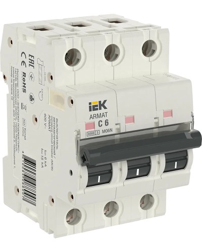 M06N 3P C 6А 6кА ARMAT (AR-M06N-3-C006). Автоматический выключатель. IEK в Якутске