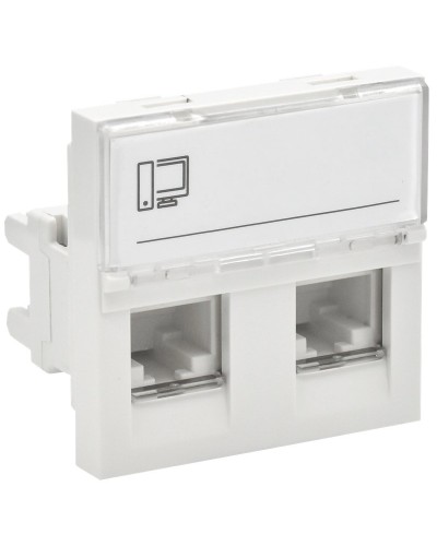 Розетка RJ45 кат.5E PRIMER РКИ-22-00-П-5 белый IEK (PR-KK40D-RI-0-2-2C5EU-K01). Розетка RJ-45. IEK в Якутске
