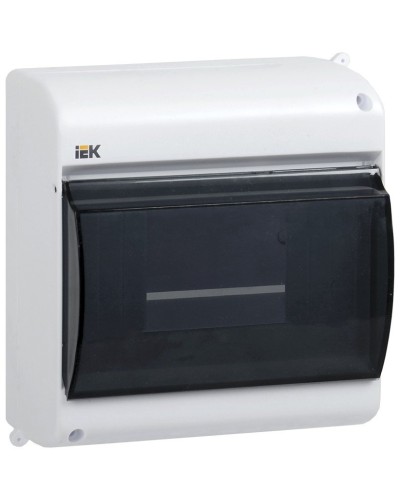 Корпус пластиковый КМПн 2/6 IP30 белый KREPTA 3 (MKP42-N-06-30-09). Щиток модульный с прозрачной дверцей, настенный. IEK в Якутске