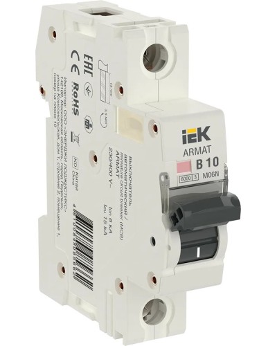 M06N 1P B 10А 6кА ARMAT (AR-M06N-1-B010). Автоматический выключатель. IEK в Якутске