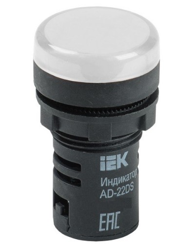 Лампа AD22DS (LED) матрица D22 мм 24В AC/DC белый (BLS10-ADDS-024-K01). Светосигнальный индикатор. IEK в Якутске