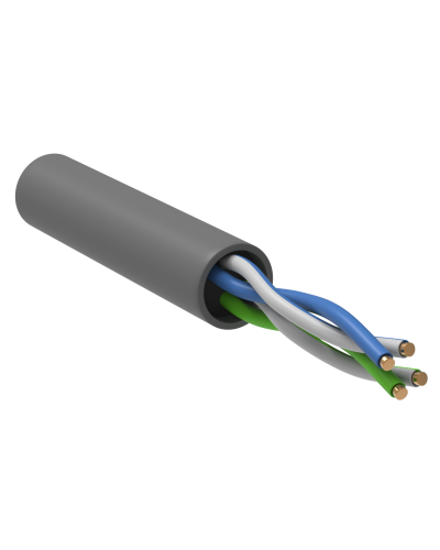 GENERICA U/UTP кат. 5 CCA 100МГц 2 пары PVC INDOOR серый (BC1-C502-111-305-G). Кабель «витая пара» (LAN) для структурированных систем связи. IEK в Якутске