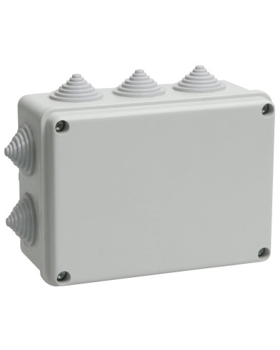 Коробка распаячная КМ41242 150х110х70 открытой проводки IP55 10 гермовводов серая (UKO10-150-110-070-K41-55). Коробка распаячная безгалогенная (HF). IEK в Якутске