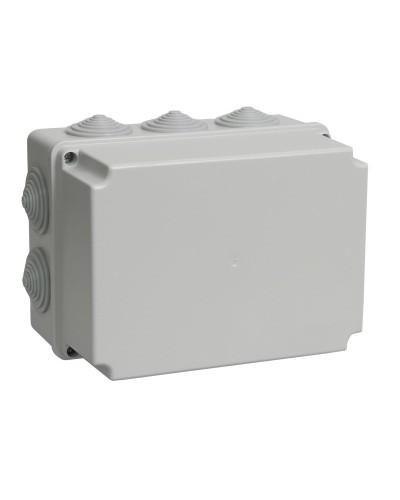 Коробка распаячная КМ41245 190х140х120 открытой проводки IP44 10 гермовводов серая (UKO10-190-140-120-K41-44). Коробка распаячная безгалогенная (HF). IEK в Якутске