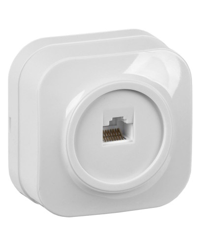Розетка RJ45 кат.5E о/у РК10-ХБ белый IEK GLORY (EKH10-K01). Розетка компьютерная. IEK в Якутске