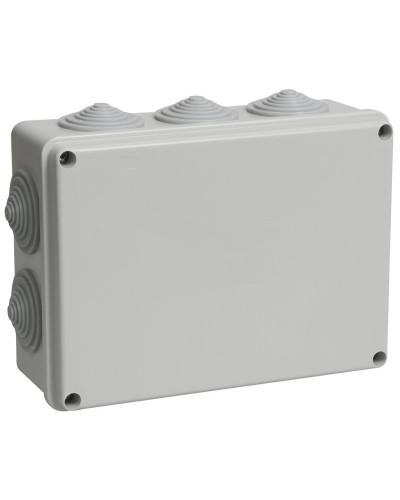 Коробка распаячная КМ41243 190х140х70 открытой проводки IP44 10 гермовводов серая (UKO11-190-140-070-K41-44). Коробка распаячная безгалогенная (HF). IEK в Якутске