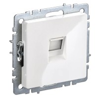 Розетка RJ45 РК10-БрБ кат.5E, белая BRITE (BR-K10-1-K01). Розетка компьютерная. IEK