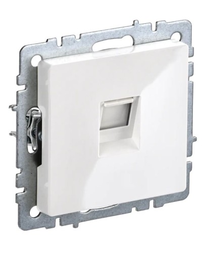 Розетка RJ45 РК10-БрБ кат.5E, белая BRITE (BR-K10-1-K01). Розетка компьютерная. IEK в Якутске