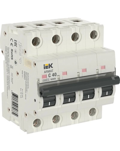 M06N 4P C 40А 6кА ARMAT (AR-M06N-4-C040). Автоматический выключатель. IEK в Якутске