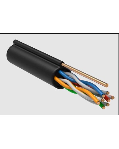 GENERICA U/UTP 5E 24AWG 4PR LDPE трос черный (BC3-C5E04-159-305-R-G). Кабель «витая пара» (LAN) для структурированных систем связи. IEK в Якутске