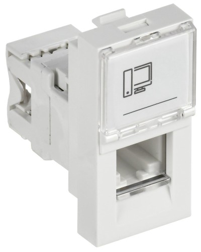 Розетка RJ45 кат.6 PRIMER РКИ-10-00-П-6 белый IEK (PR-KK40D-RI-0-1-C06U-K01). Розетка RJ-45. IEK в Якутске