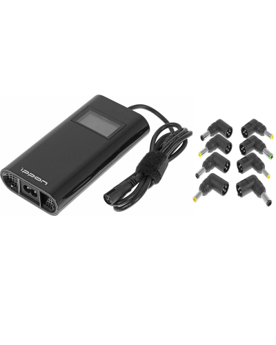 Блок питания Ippon D90U автоматический 90W 15V-19.5V 8-connectors 4.5A 1xUSB 2.1A, LCD индикатор (654527). Блок питания. Ippon в Якутске