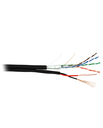 F/UTP 4pair, Cat5e, Out, PVC+PWR (EC-UF004-5E-PC050-PE-BK). Кабель «витая пара» (LAN) для структурированных систем связи. NETLAN в Якутске