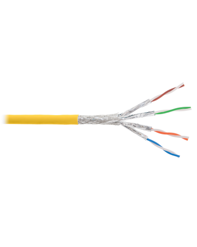 S/FTP, 4pair, Cat7a, Solid, In, LSZH (NKL 4375C-YL). Кабель «витая пара» (LAN) для структурированных систем связи. NIKOLAN в Якутске