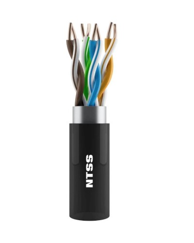 NTSS-OUT-UTP4-5Е-PE-BL кат.5E UTP 4 пары 24AWG PE внешний 305м черный. Кабель «витая пара» (LAN) для структурированных систем связи. NTSS в Якутске