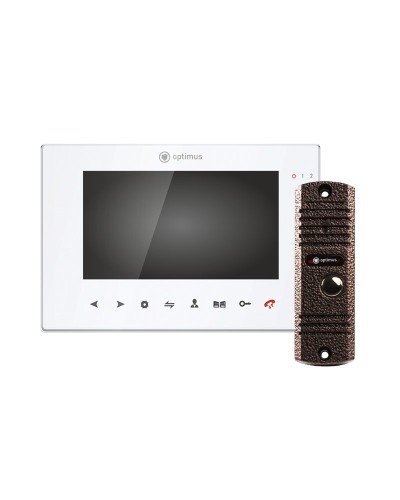 VMH-7.1 (w)+ DSH-E1080 (медь). Комплект видеодомофона. Optimus в Якутске