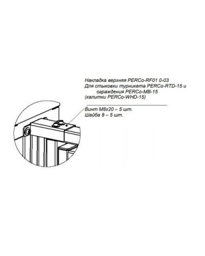 PERCo-RF01 0-03. Накладка верхняя. PERCo в Якутске