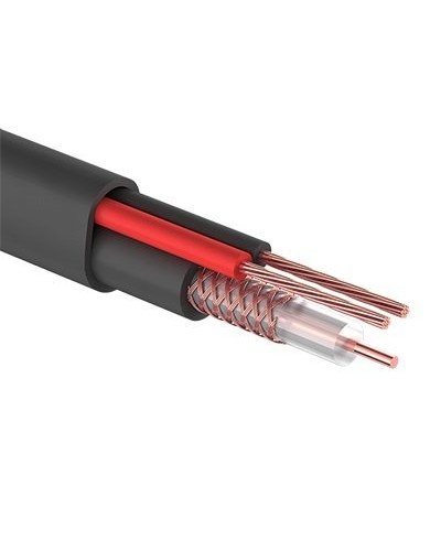КВК-П-2+2x0,50 мм² (Cu/CCA) черный PROconnect (01-4215). Кабель комбинированный для систем видеонаблюдения. PROCONNECT в Якутске