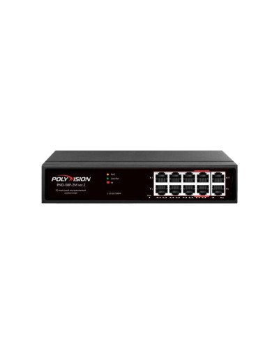 PND-08P-2M v.2. Коммутатор 10-портовый с функцией PoE. Polyvision в Якутске