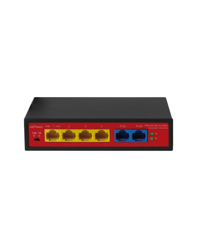 PND-04P-2M Lite (48W). Коммутатор неуправляемый 6-портовый с функцией PoE. Polyvision в Якутске