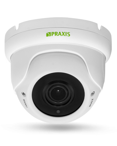 PP-7141IP 2.8-12 AUDIO. Видеокамера IP купольная. Praxis в Якутске